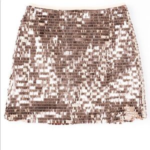 NWT Gold Sequin mini skirt